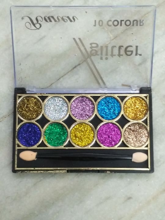 Renen 10 Colours glitter eyeshadow makeup Pallete  uploaded by Maya Products on 10/17/2021