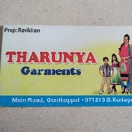 Business logo of Tharunya garments
