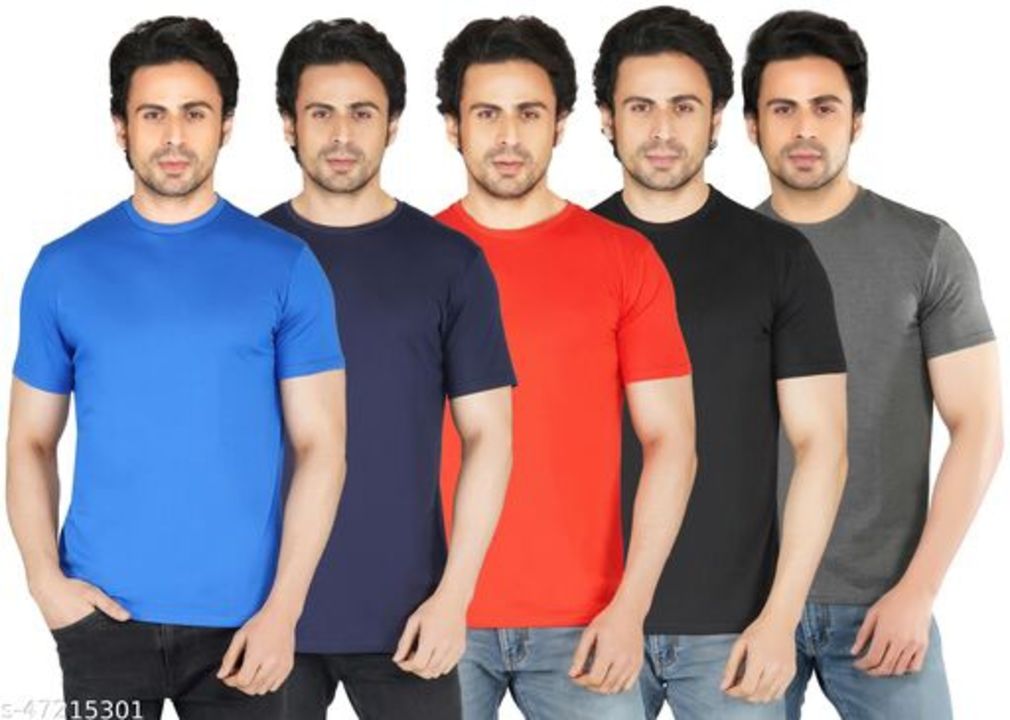 Mens t-shirt combo of 5 uploaded by Sagar collection new on 10/18/2021