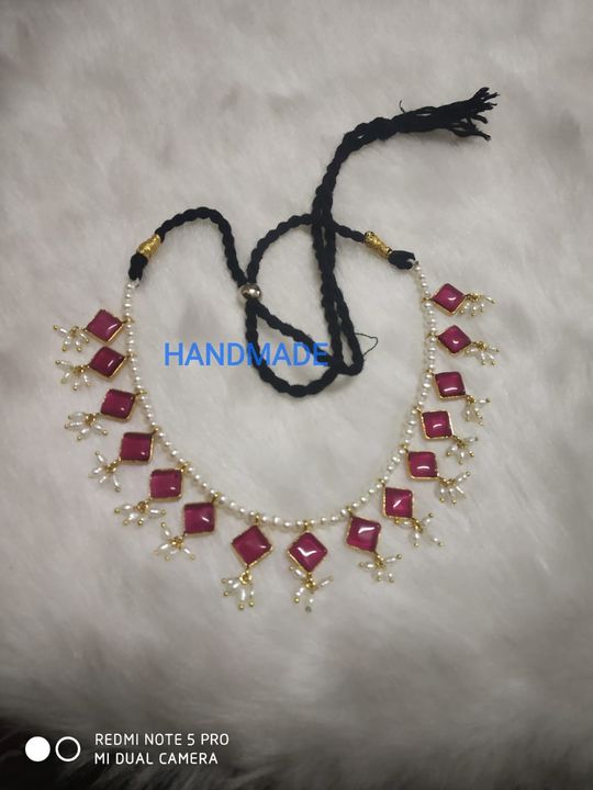 Kundan pieces with all real pearls neck chain  uploaded by business on 10/18/2021