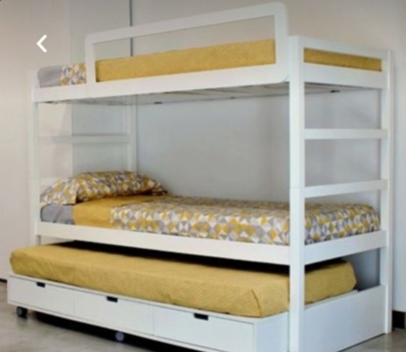 3 metal steel bunk bed uploaded by Vinod Steel and wooden furniture  on 10/18/2021