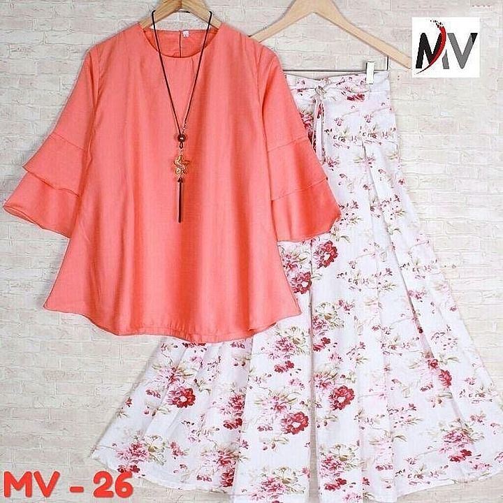 *MV 26 New short Western Style Riyon Top With Beautiful Smooth Silk print Plazzo*

     uploaded by Shresat on 9/16/2020