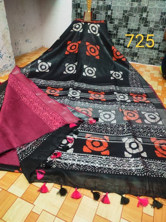 Katan staple suit and batik print Saree  uploaded by A S handloom on 10/18/2021