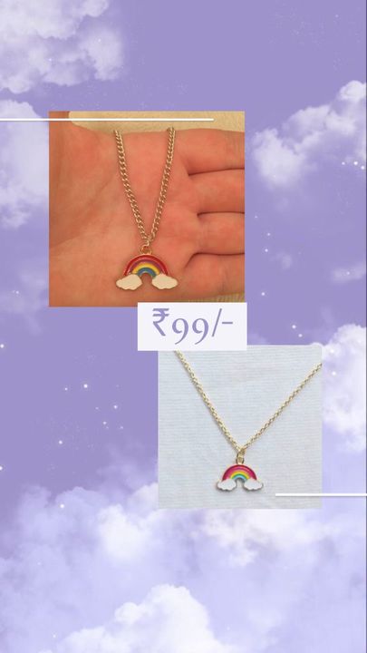 Rainbow Necklace 🌈 uploaded by Glitzybaee on 10/18/2021