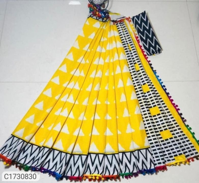 Women's saree uploaded by Mathicreation on 10/19/2021