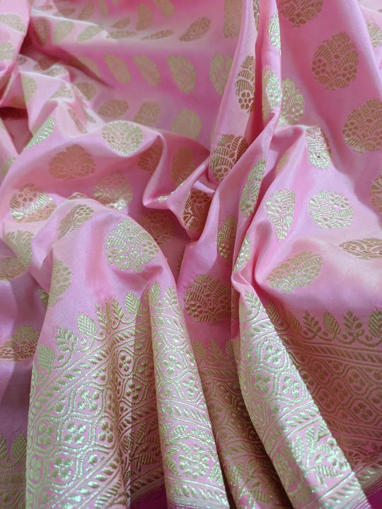 Post image Pure silk kadwa Aalwar buti pink colour saree