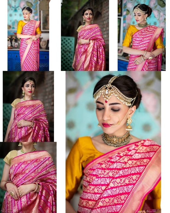 Soft Litchi Pink Banarasi Silk Saree uploaded by ADWITIYA on 10/19/2021