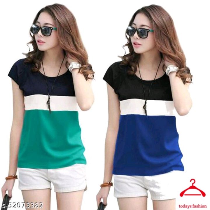 Trendy Elegant Women Tshirt
Fabric: Cotton Blend
Sleeve Length: Short Sleeves
Pattern: Solid
Multipa uploaded by business on 10/19/2021