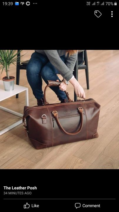 Leather duffel bags uploaded by business on 10/19/2021