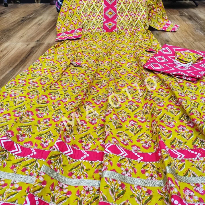 *printed anarkali gown* uploaded by Atharv collection 20 on 10/19/2021