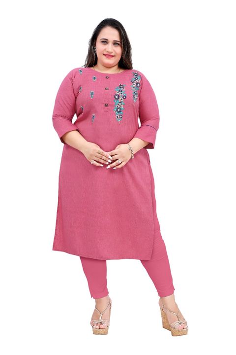 Post image Contact 9979376604 for wholesale For Plus size straight kurti only3-4-5-6xl sizes availableCOD mode available
