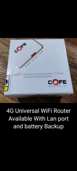 Cofe 4g sim router with battary backup uploaded by Viharsh traders on 10/19/2021