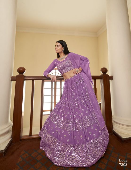 BEAUTIFUL LILAC COLOR LEHENGA uploaded by business on 10/19/2021