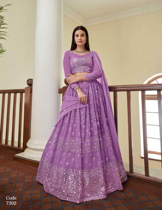 BEAUTIFUL LILAC COLOR LEHENGA uploaded by D T SNEHA FASHION on 10/19/2021