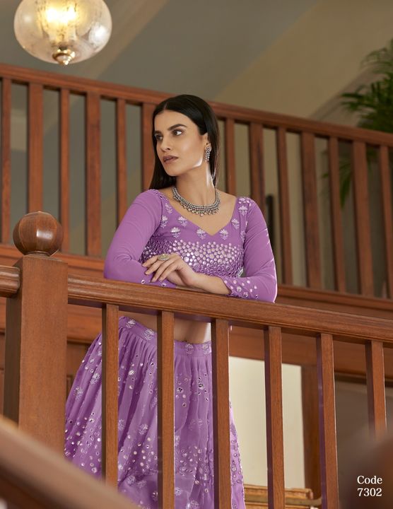 BEAUTIFUL LILAC COLOR LEHENGA uploaded by D T SNEHA FASHION on 10/19/2021