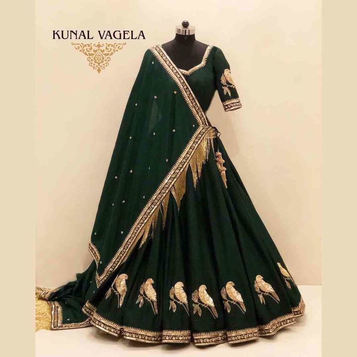 Post image Bollywood style Latest designer lehngas are available karwachoth special