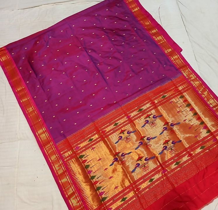 

*Name: Pure silk  Handloom yeola paithani doubale pallu* uploaded by business on 9/17/2020
