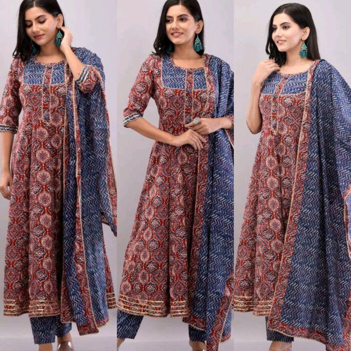 Cotton anarkali suit uploaded by business on 10/20/2021