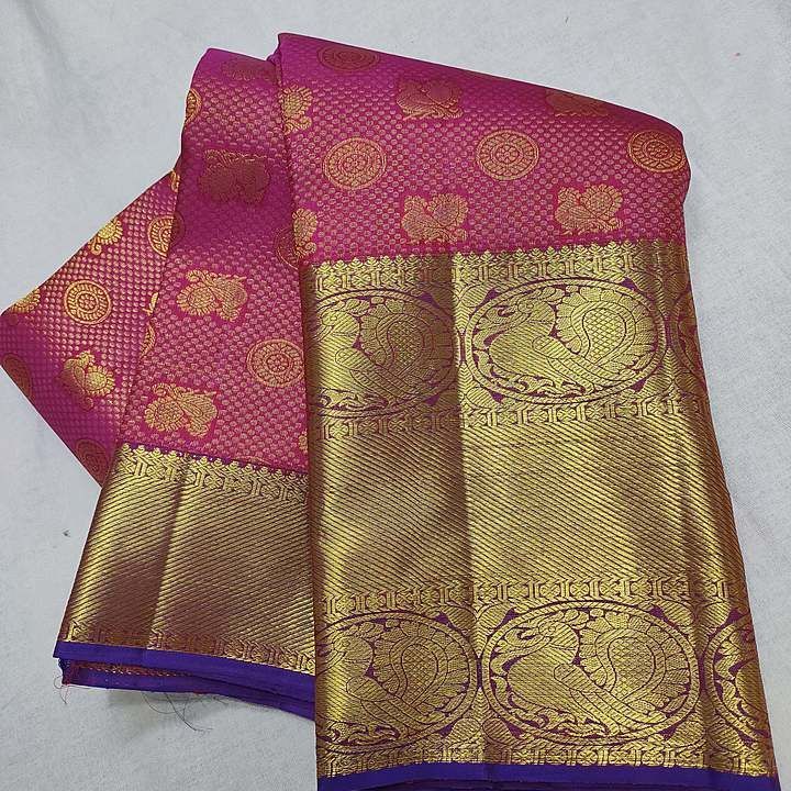 Post image Pure kanchivaram hand loom silk sarries please contact me on watsapp for collections 8618065830