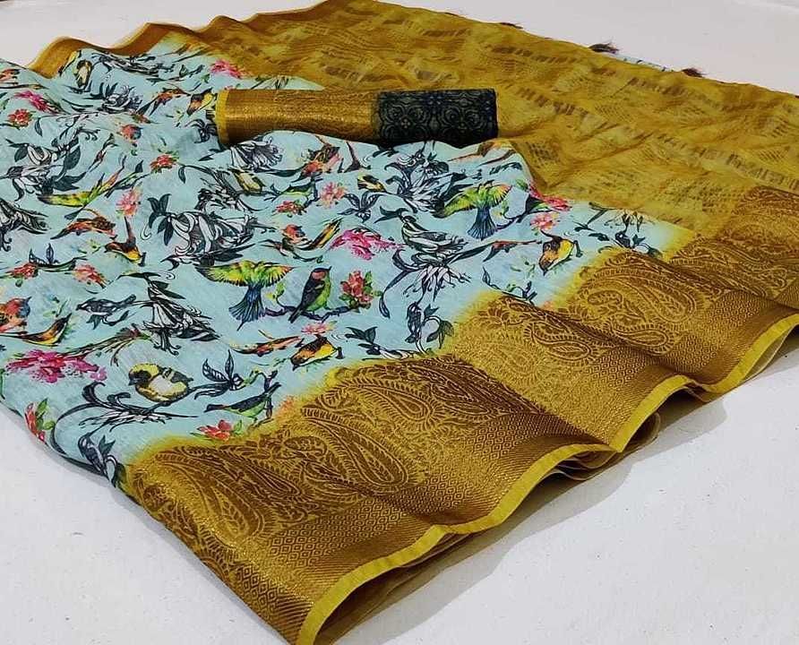 Linen Soft Silk Saree uploaded by Wholesale  on 9/17/2020
