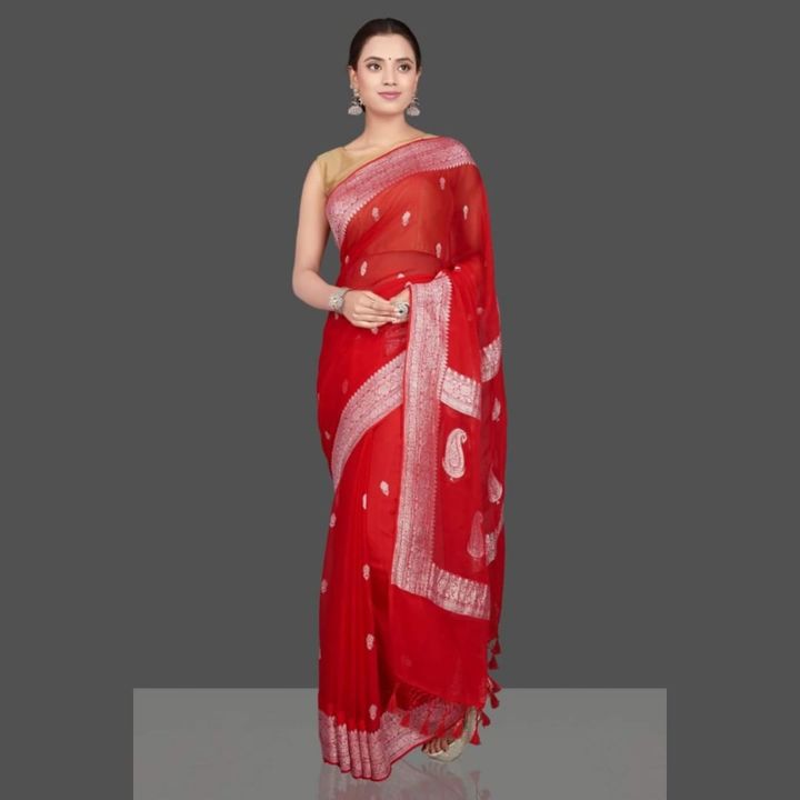 Banarasi pure siffon silk saree uploaded by business on 10/20/2021