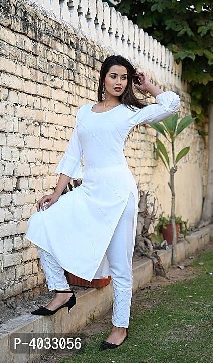 Rayon Gota Patti Style Kurta With Pant

Fabric: Rayon
Type: Kurta Bottom Set
Style: Gota Work
Design uploaded by Desired collection on 9/17/2020