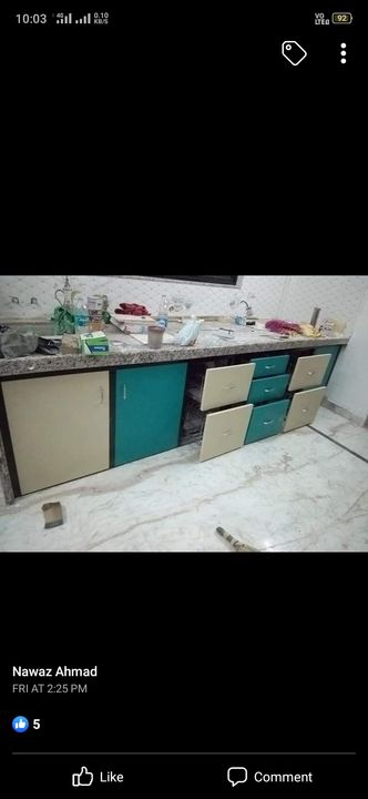 Steel modular kitchen uploaded by Om Sai Steel Almirah Wala on 10/20/2021