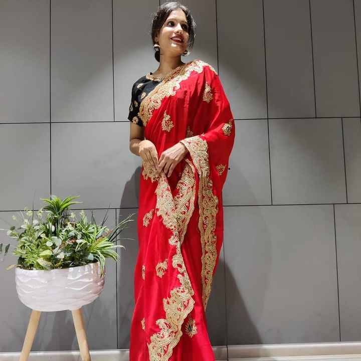 Karvachauth Special 1 MIN Ready To Wear Saree With Our Own Real Modeling😍😍😍*
 uploaded by Mishra woman kurti store on 10/20/2021