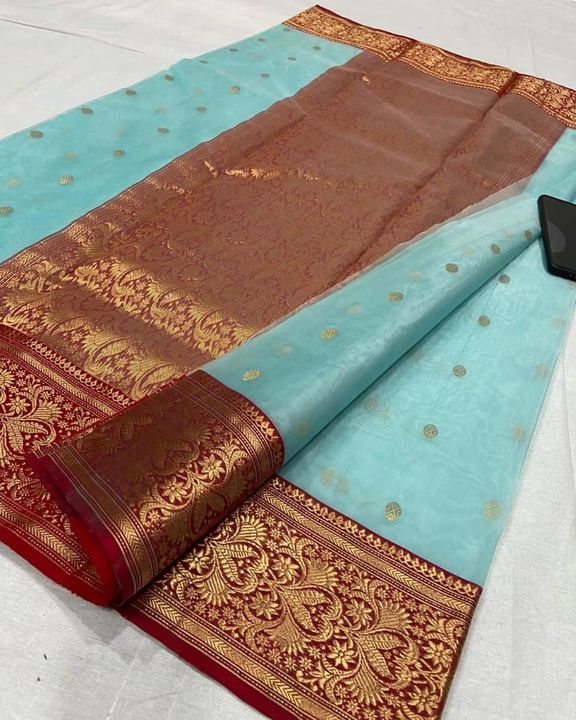 Katan silk chanderi saree pure handloom uploaded by Afreen handloom sarees on 10/20/2021