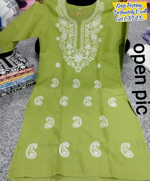 chikan kurti with pant uploaded by Jannat Textile on 10/20/2021