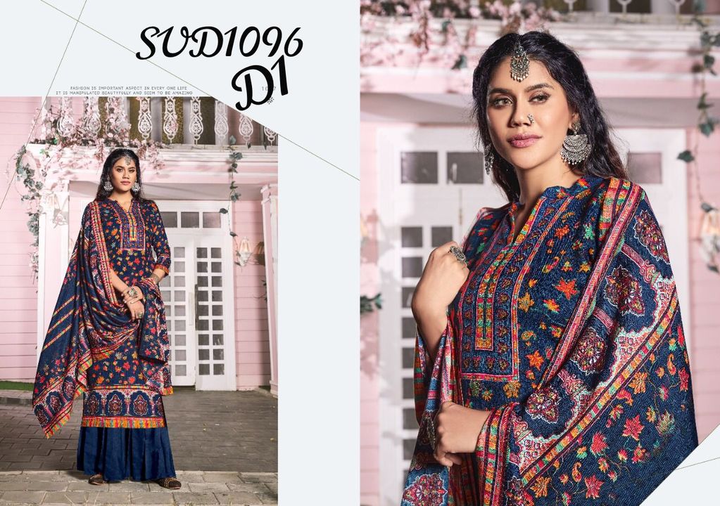Post image Beautiful Sud pashmina suits winter collection hurry up more info contact on my whatsApp number 8810569531