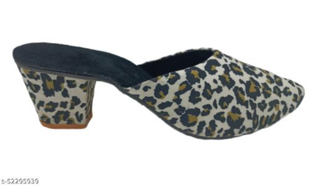Post image Trendy Women HeelsMaterial: Syntethic LeatherSole Material: PvcPattern: PrintedMultipack: 1we are selling unique trendy tiger print bellies and heel for womanSizes: IND-7, IND-6, IND-9, IND-8, IND-5, IND-4Country of Origin: IndiaPrice:- 280/-