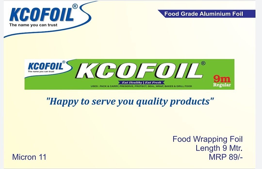 Kcofoil food wraping foil 9m  uploaded by KCO FOIL PVT LTD  on 6/3/2020