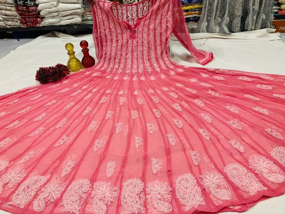 chikannkari 56 kali gown uploaded by Jannat Textile on 10/22/2021