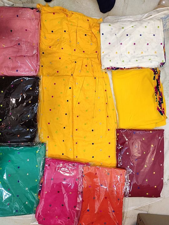 Rayon Patiala with dupatta (free size) available in 40 colours contact  uploaded by RR PRODUCTIONS on 9/17/2020