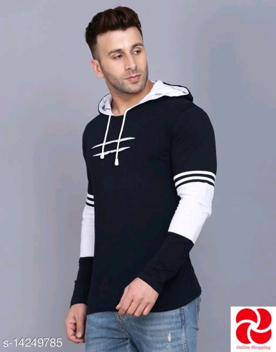 Solid Men Hooded Neck Tshirt uploaded by Online Shopping on 10/22/2021