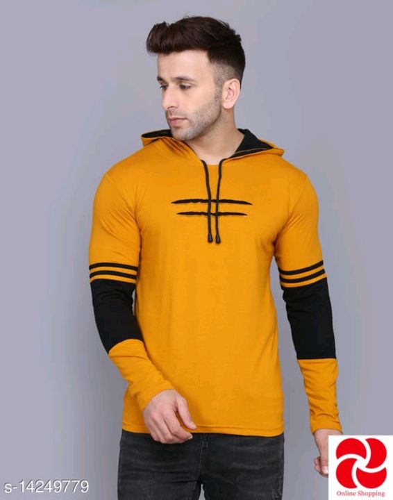 Solid Men Hooded Neck Tshirt uploaded by business on 10/22/2021