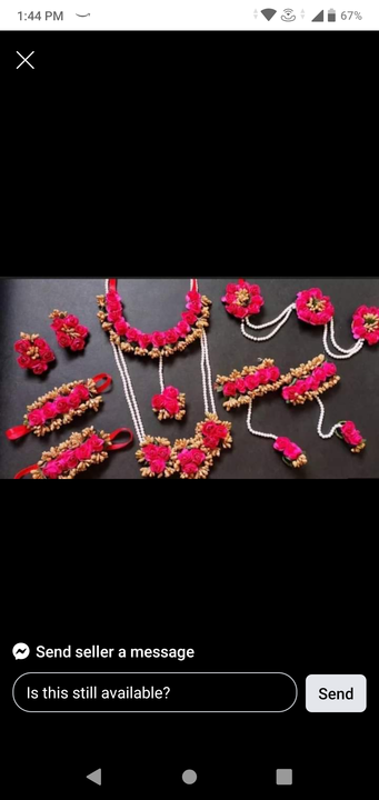 Flower jewellery uploaded by Khushi creations on 10/22/2021
