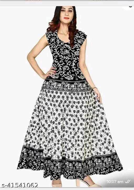 Post image Catalog Name:*Trendy Graceful Women Gowns*Fabric: CottonSleeve Length: SleevelessPattern: PrintedMultipack: 1Sizes:Free Size (Bust Size: 44 in, Length Size: 50 in) 
Easy Returns Available In Case Of Any Issue*Proof of Safe Delivery! Click to know on Safety Standards of Delivery Partners- https://ltl.sh/y_nZrAV3