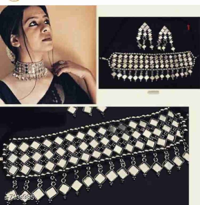 Alloy Jewellery set/ Oxidised Necklace Choker collection uploaded by business on 10/23/2021