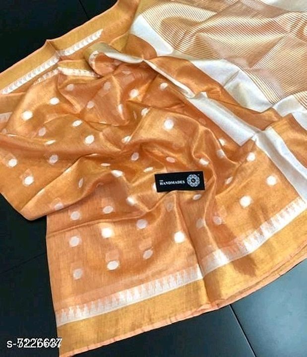 Soft linen silk saree uploaded by Devyani on 9/17/2020