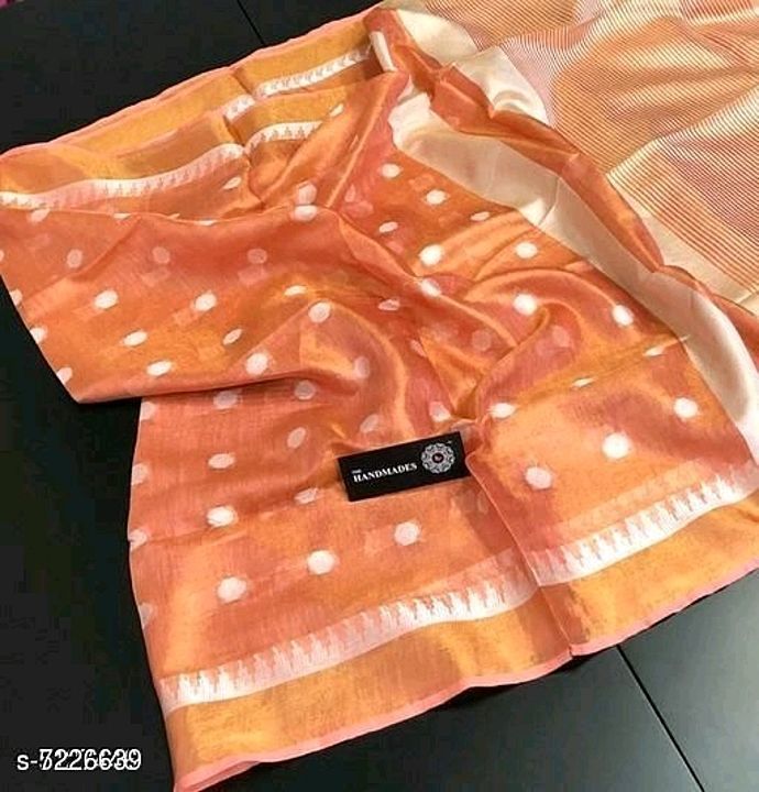 Soft linen silk saree uploaded by business on 9/17/2020