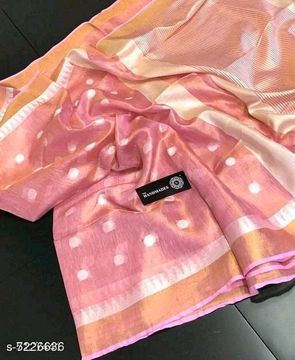 Soft linen silk saree uploaded by Devyani on 9/17/2020