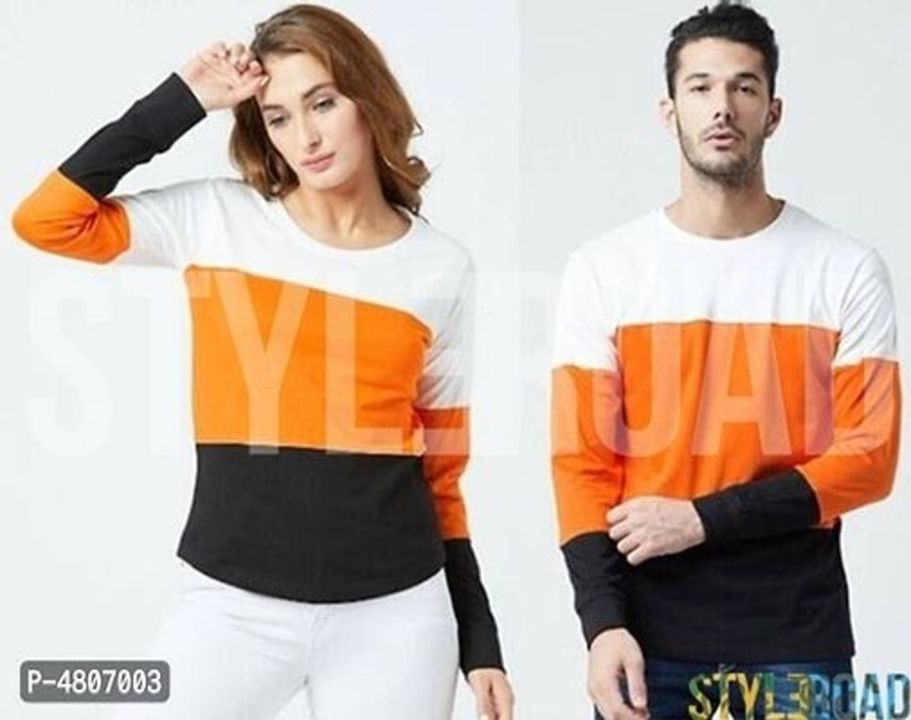 StyleRoad Valentine Special Colourblocked Cotton Couple T Shirts uploaded by business on 10/24/2021