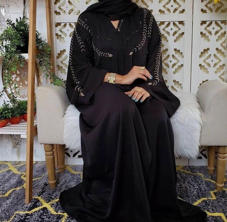 Handwork front open dubai abaya uploaded by business on 10/24/2021