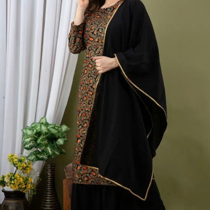 Attractive kurti with pant and dupatta uploaded by business on 10/25/2021