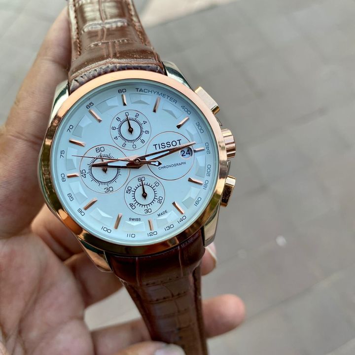 Post image 🤶🏿Tissot 7A quality for Him 💕
 * Og  model *_|  7AA Quality _| All working ._| Date chronograph working _| heavy Quality watch _| Og lock with name print _| best strap Nd og quality watch _| next to og quality _| best  movement with og quality  quartz movement 


*Now our price is Only 1250 free ship*