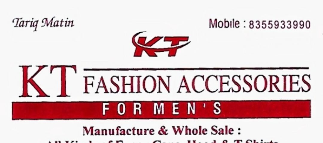 KT. fashion accessories for mens