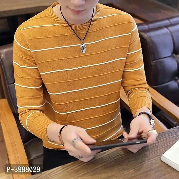 Post image New Arrival - Striped cotton Round Neck T shirt.