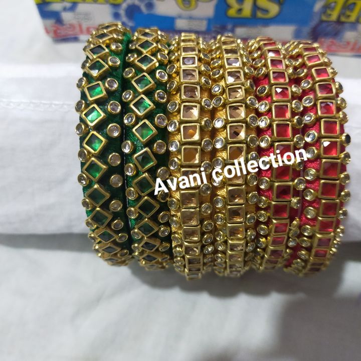 Kundan bangls uploaded by Avani collection on 10/26/2021